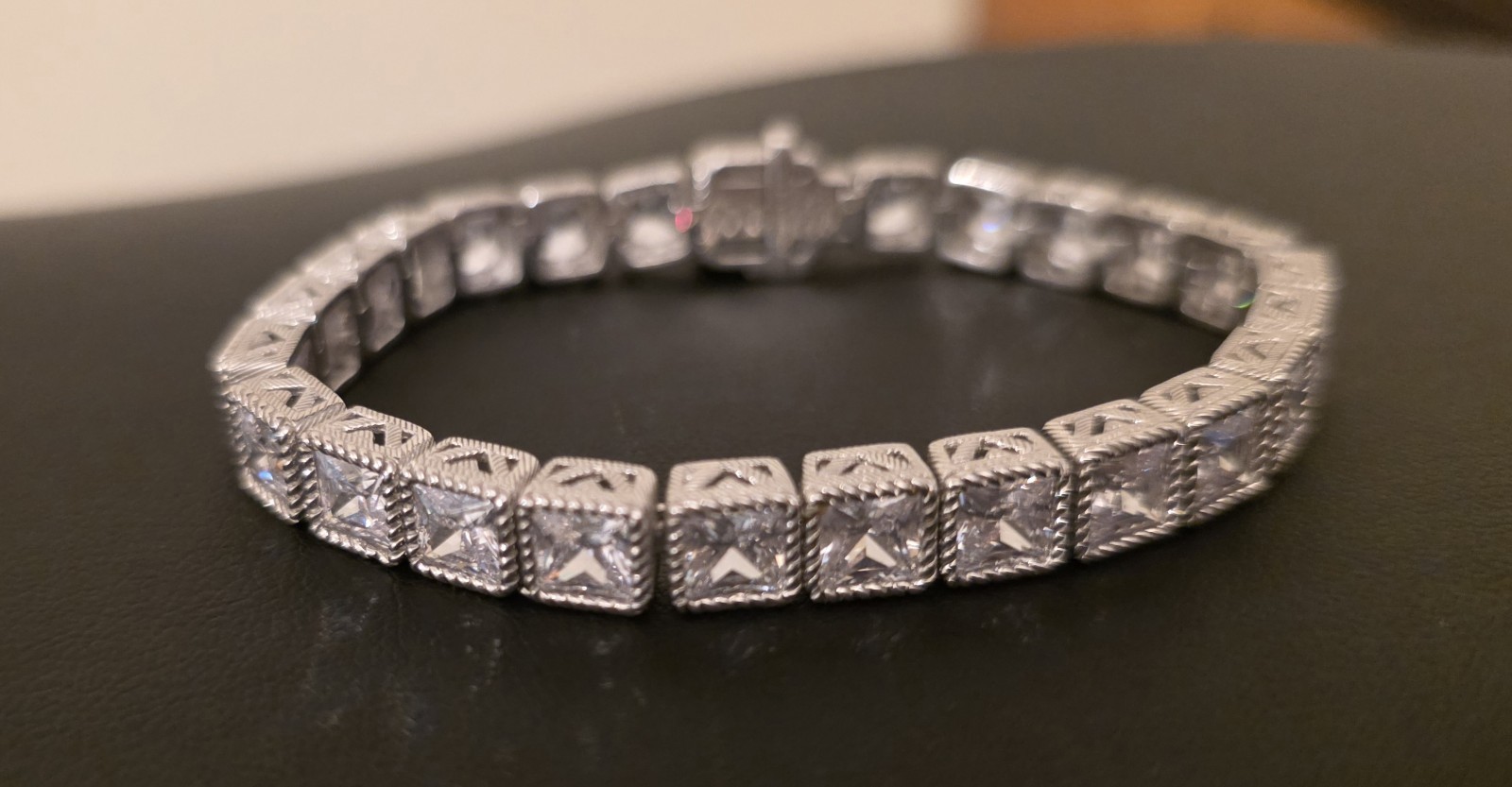 Judith Ripka Sterling Silver Diamonique CZ 925 Tennis Bracelet Small 6.75″