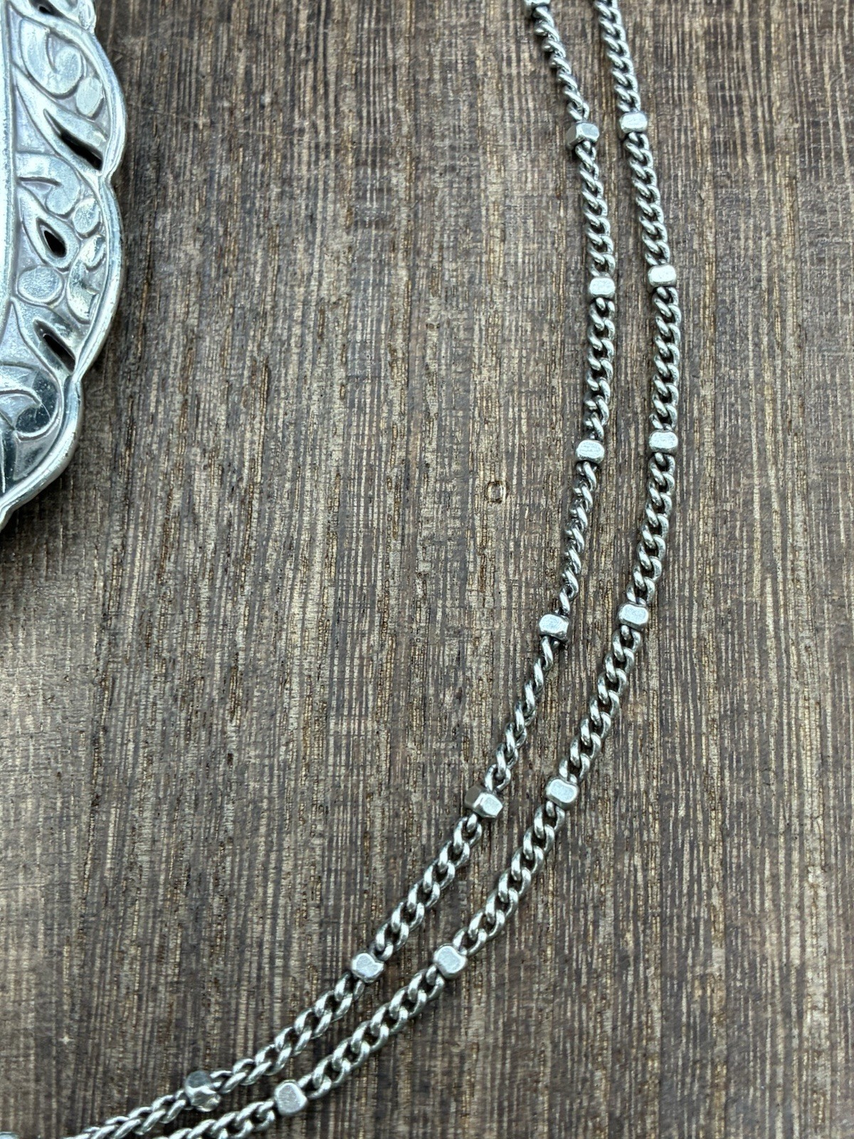 Brighton Contempo Ice Feather Pendant Necklace #1067 36” Long Reversible