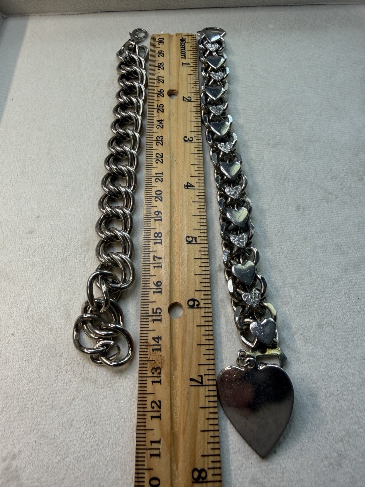 Set of 2 Silver Tone Metal Bracelet