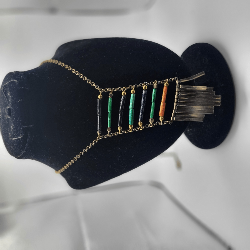 Multicolor Beaded Chain Necklace