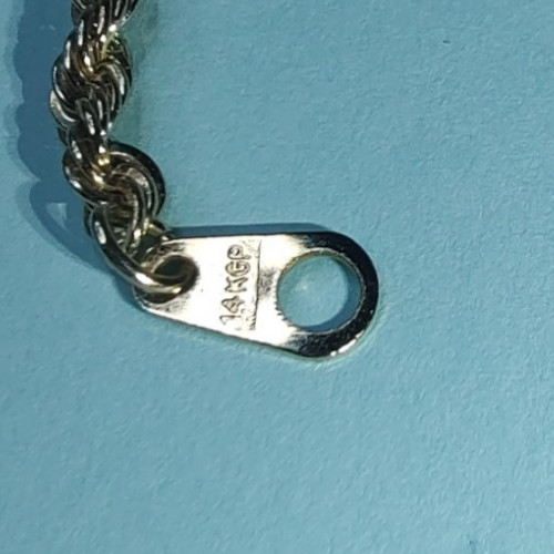 Vtg. Estate 14K GP Gold Plated Rope Chain Necklace 24″ – 14g
