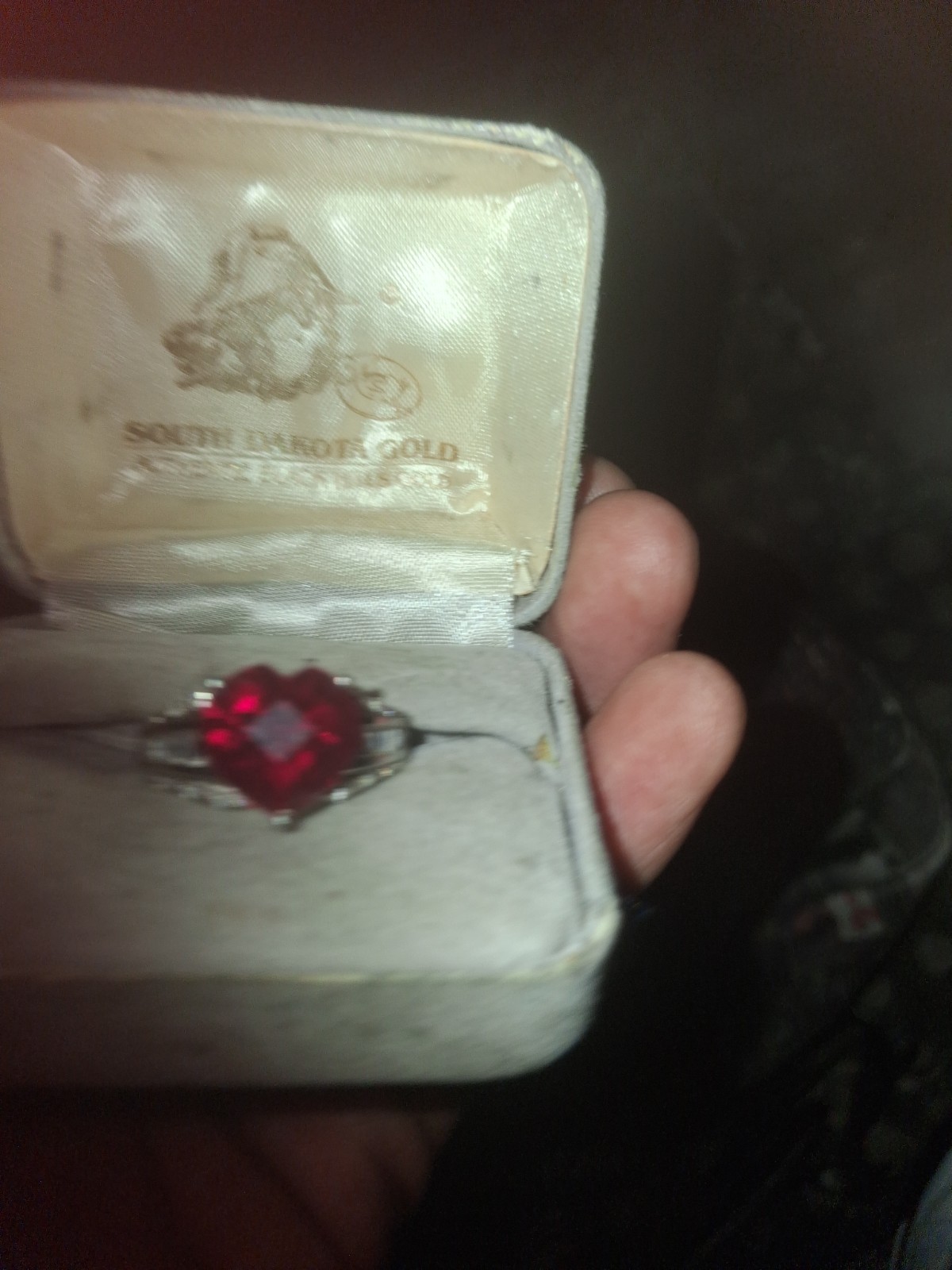 Lab Created Red Ruby Heart Ring 14k White Gold Plated Sterling Silver
