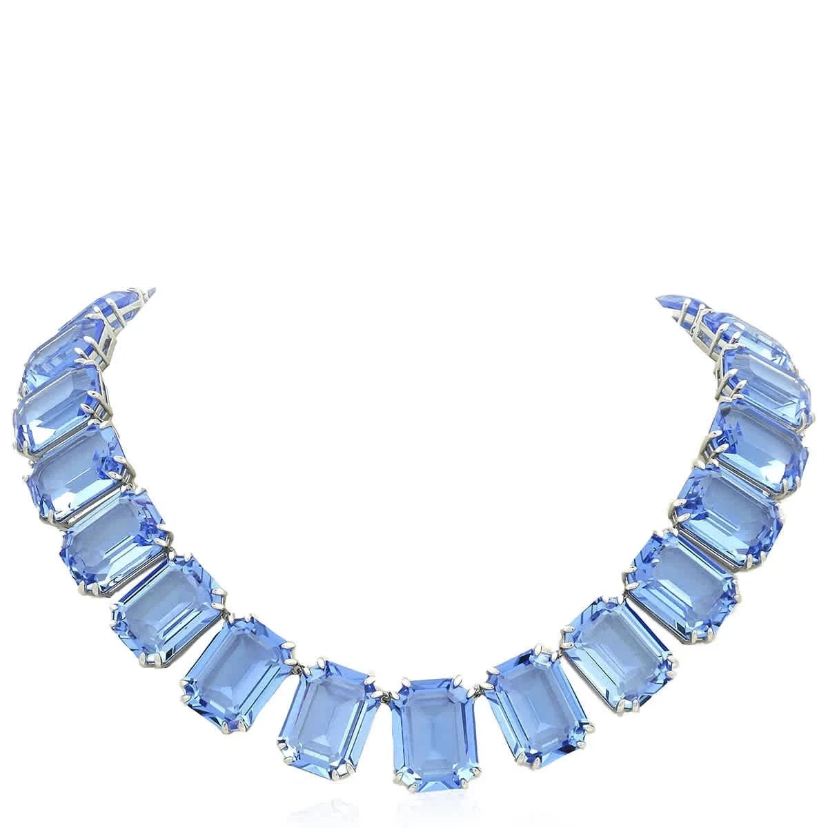 Swarovski Rhodium Plated Blue Millenia Necklace
