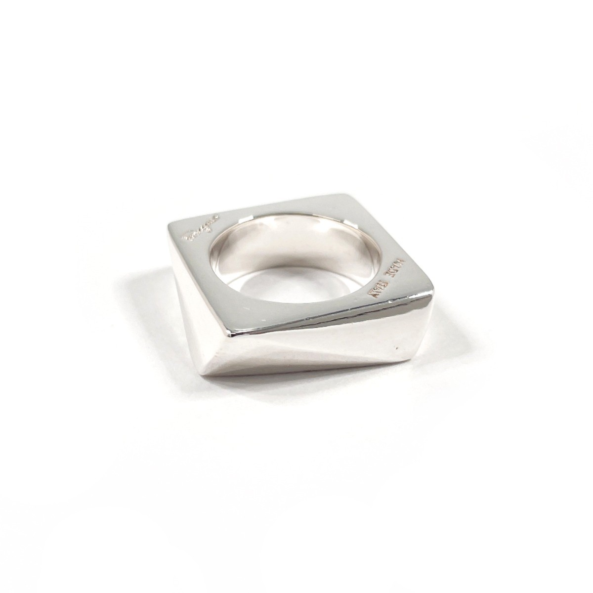 Salvatore Ferragamo Ring Square Silver925 US 5(US Size) Women vintage Accessory