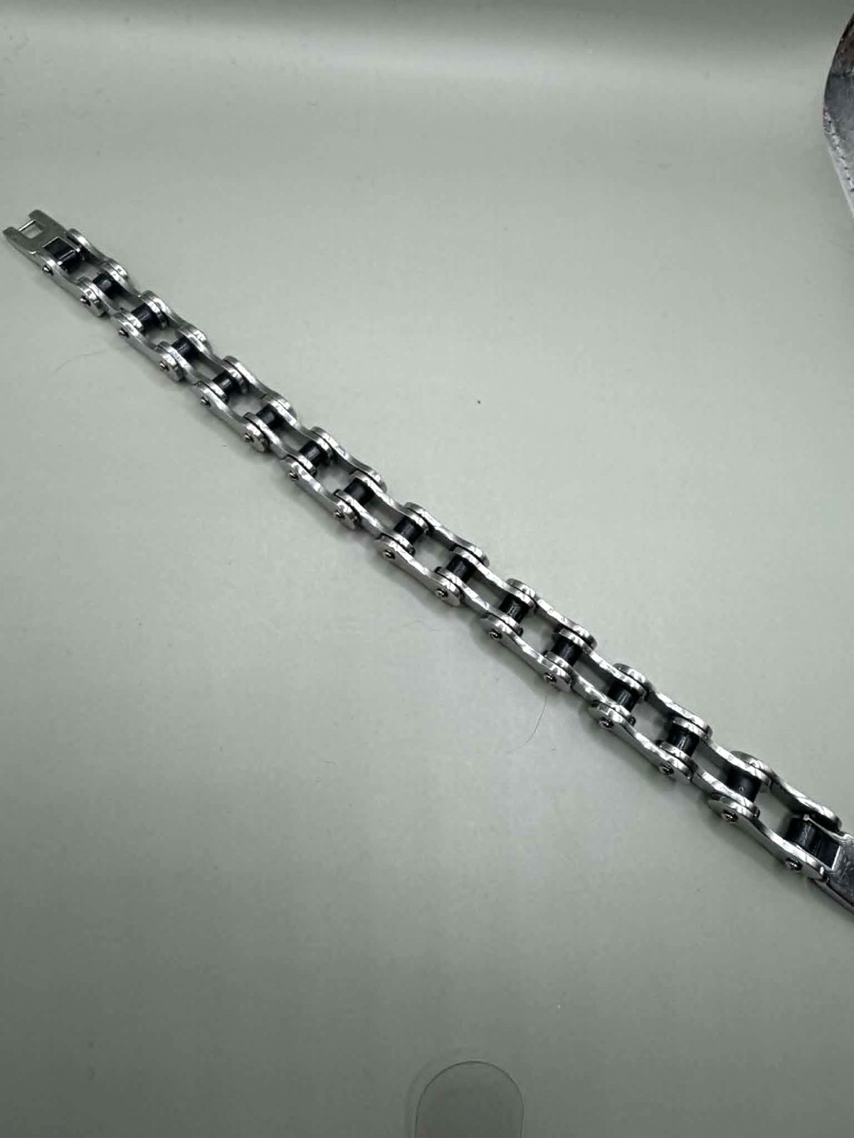 Avon Silver Stainless Steel biker chain bracelet