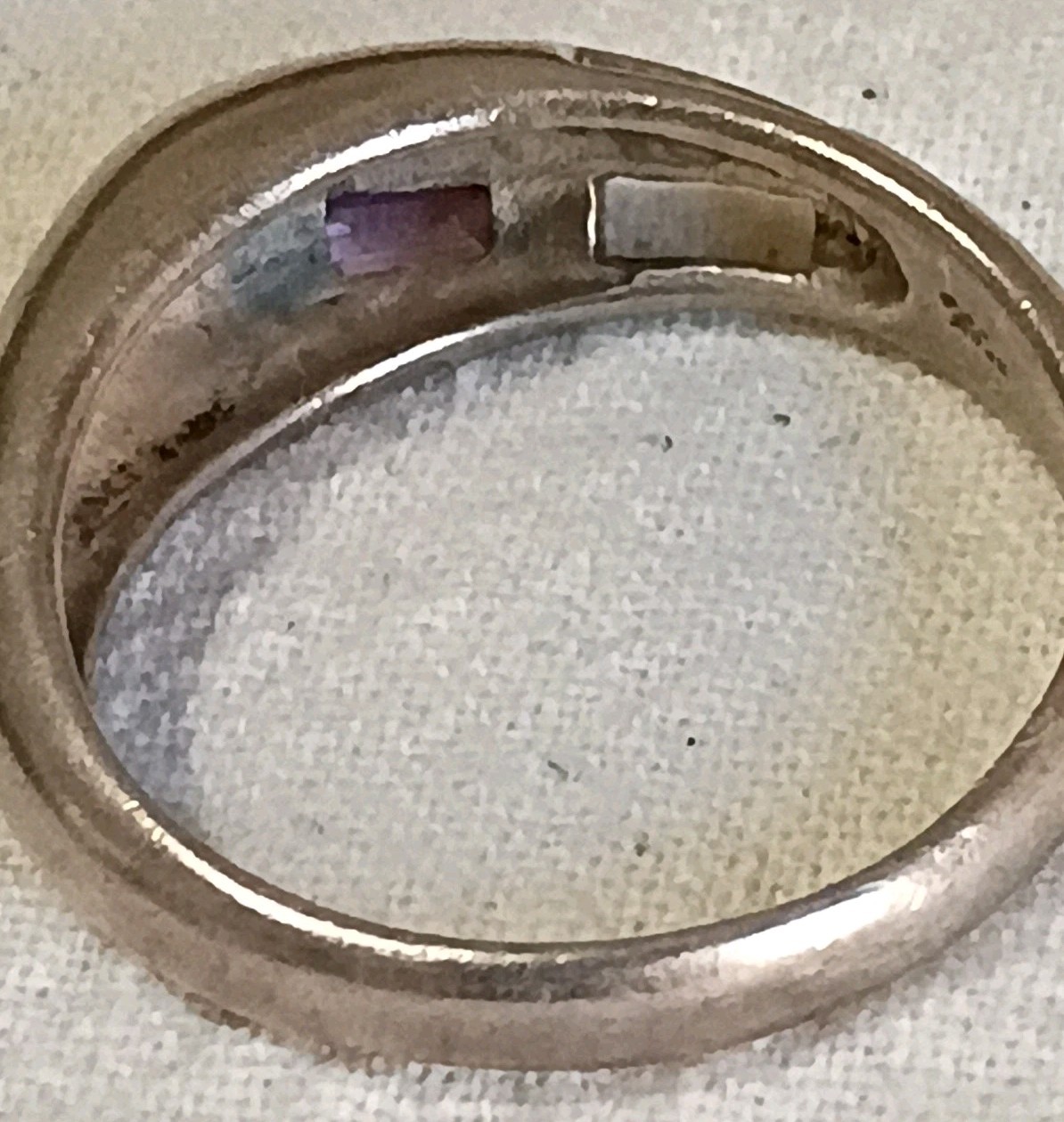 Sterling Silver Ring With Baguette Cut Amethyst Size 10***0055 A6