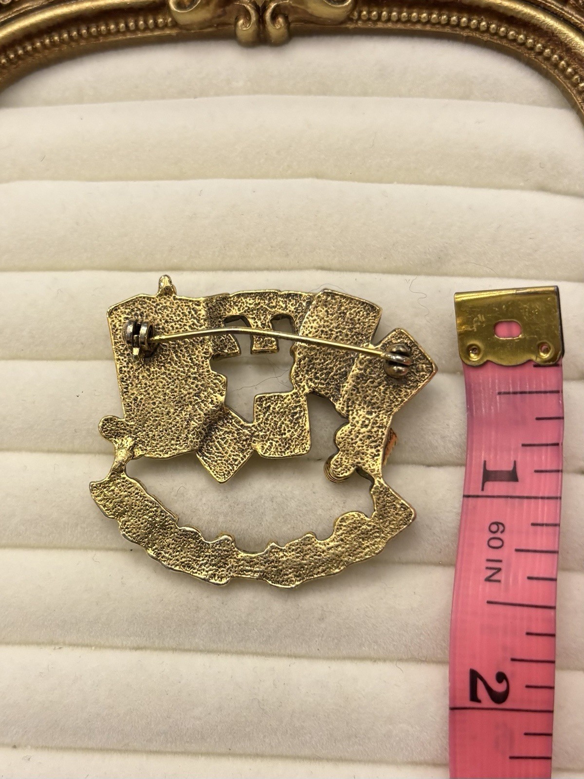Lady Luck Pin Brooch Gold Tone Casino Dice Slots Cards Fashion Jewelry Unisex