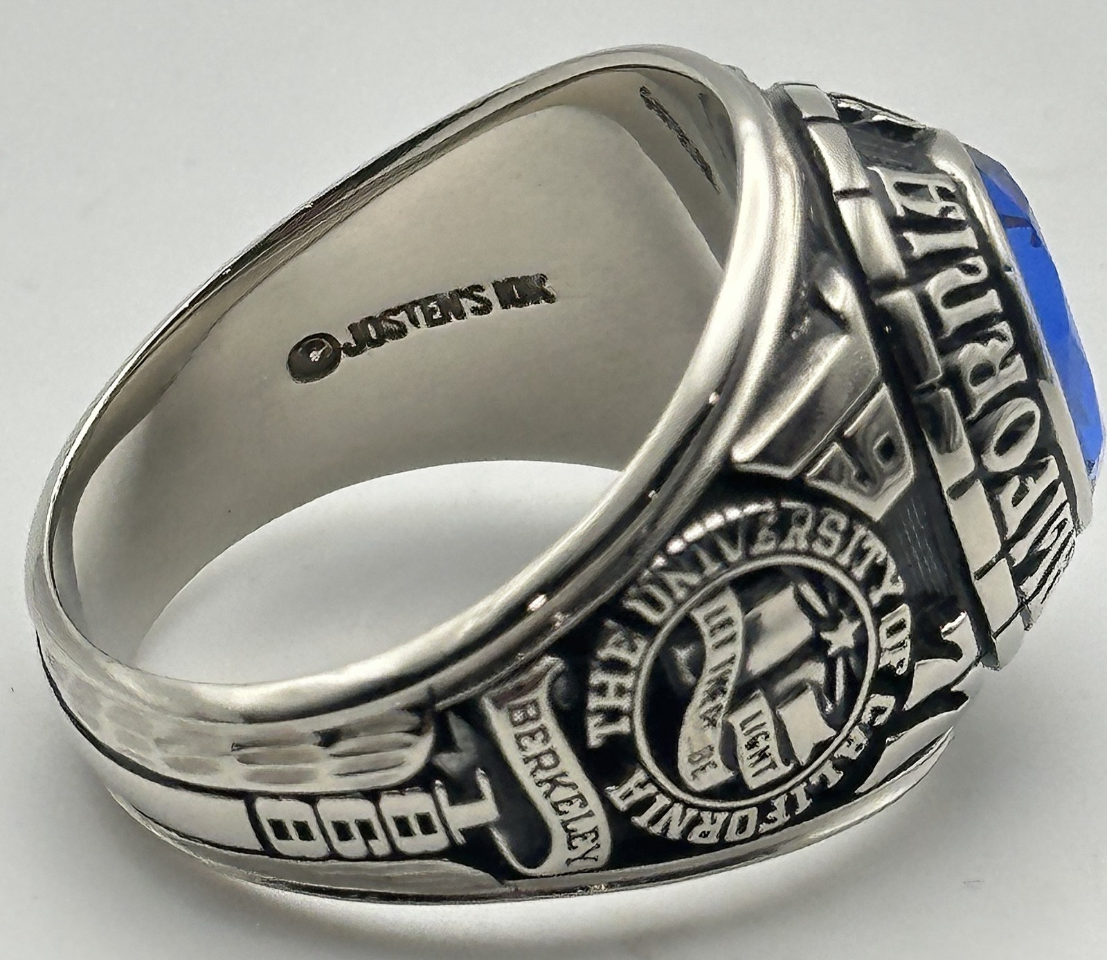 9k White Gold Josten’s Class Ring, Cal Berkeley, Size: 10.5 17.1 grams