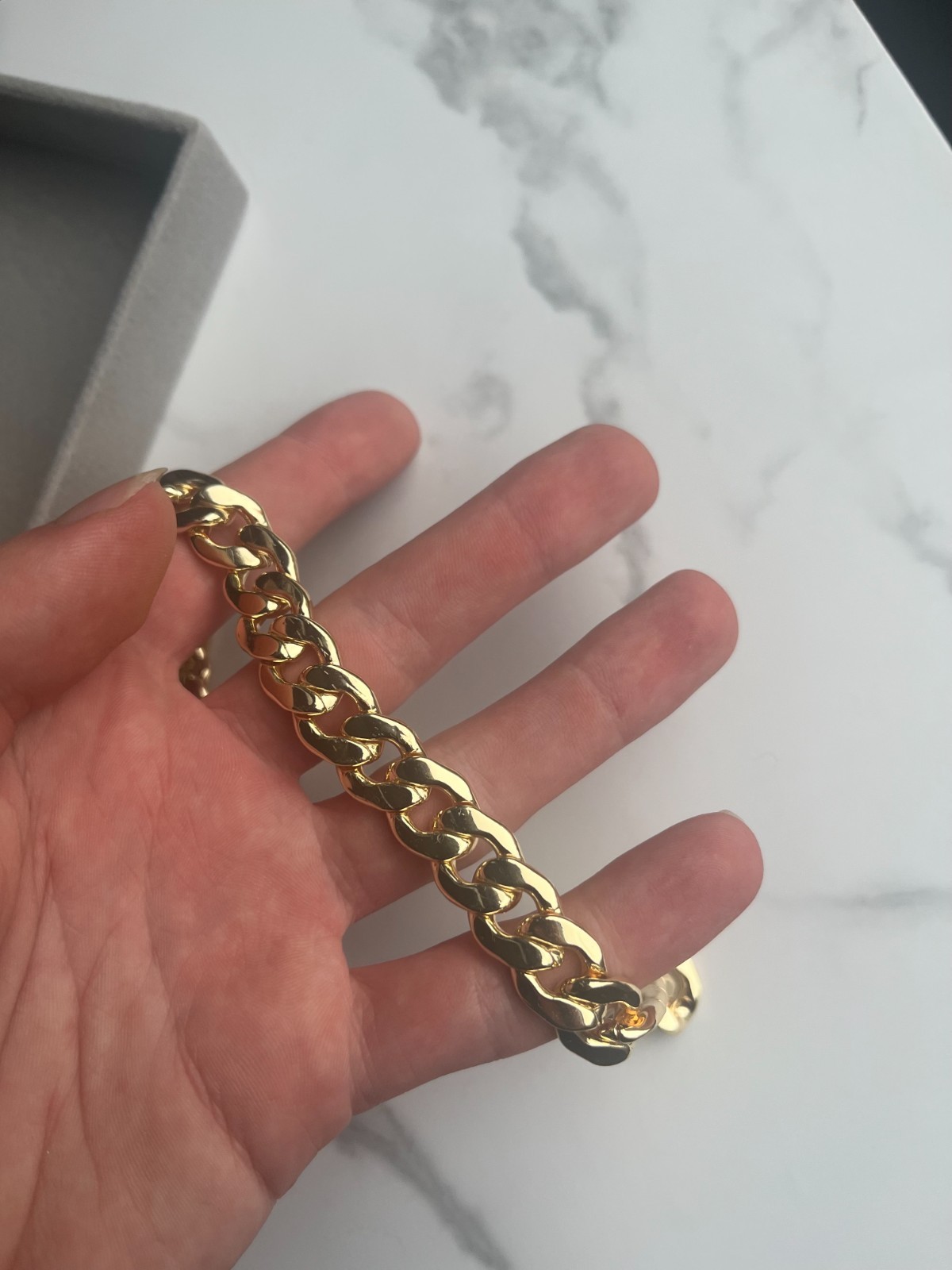 Real Solid Genuine 1/20 14K Yellow Gold Bold Cuban Curb Chain Necklace-12mm Men