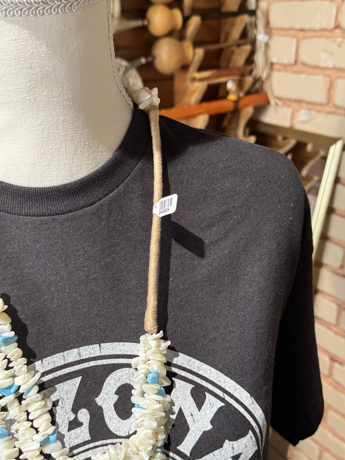 Gary Tsosie Navajo 3 Strand Mother of Pearl Shell & Turquoise Necklace