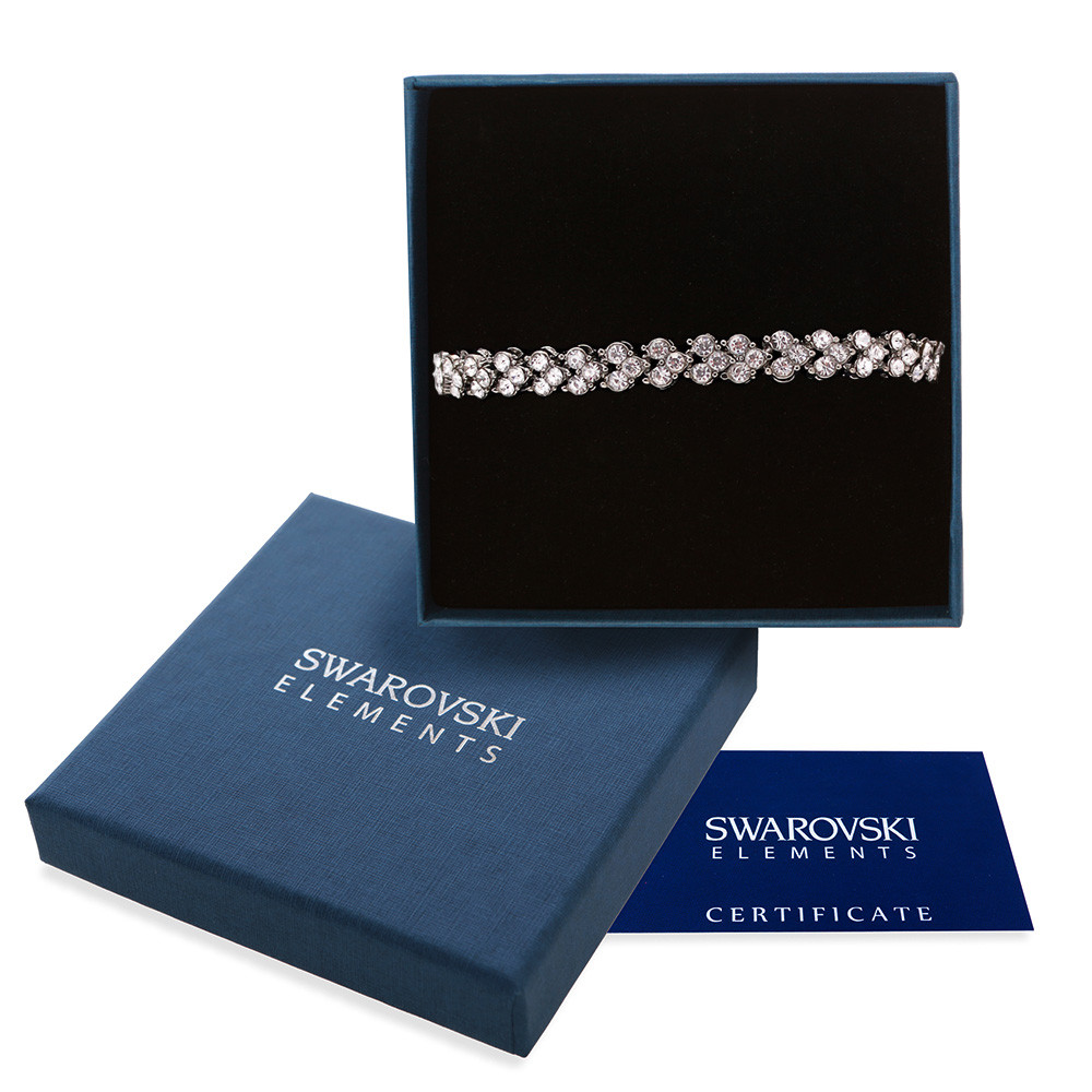 Bracciale Tennis Trilogy argento Swarovski Element originale G4L cristalli donna