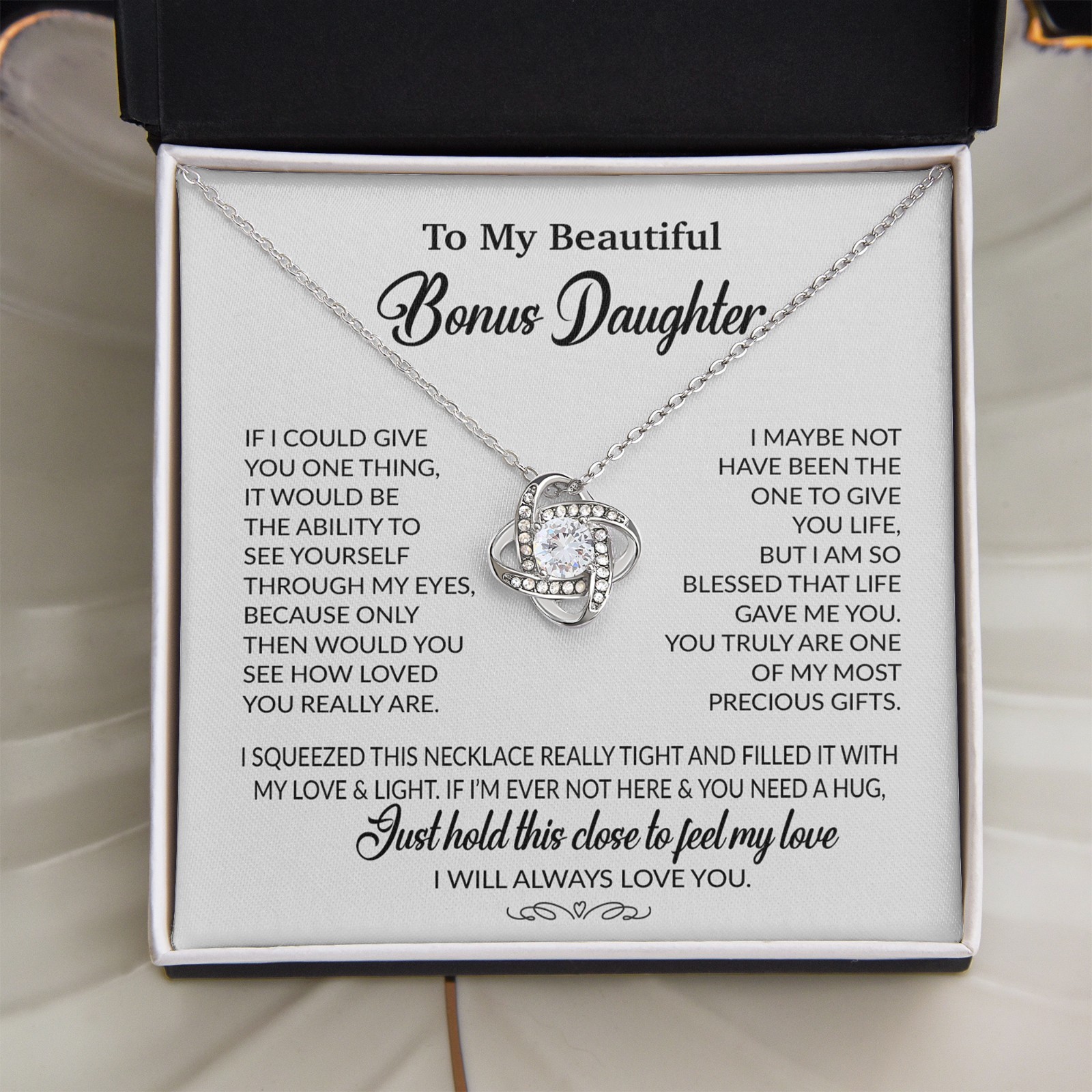 To My Bonus Daughter Necklace, Gift for Bonus Daughter, Step Daughter Birthday