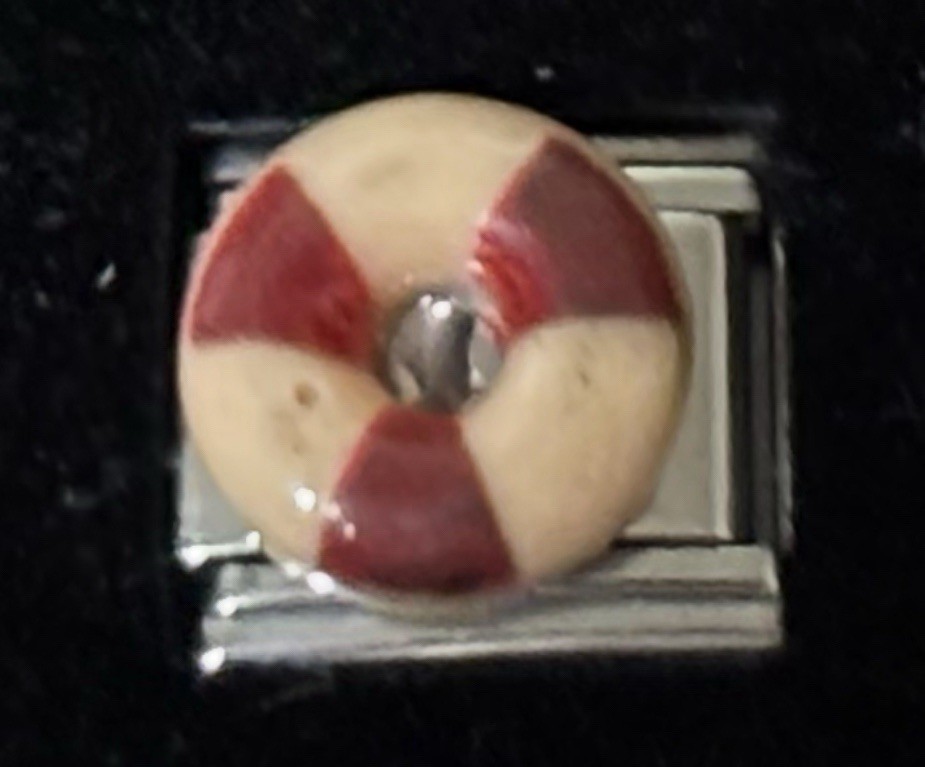 Raised Donut Wholesale Italian Charm Resin 9mm Link K20 Rare