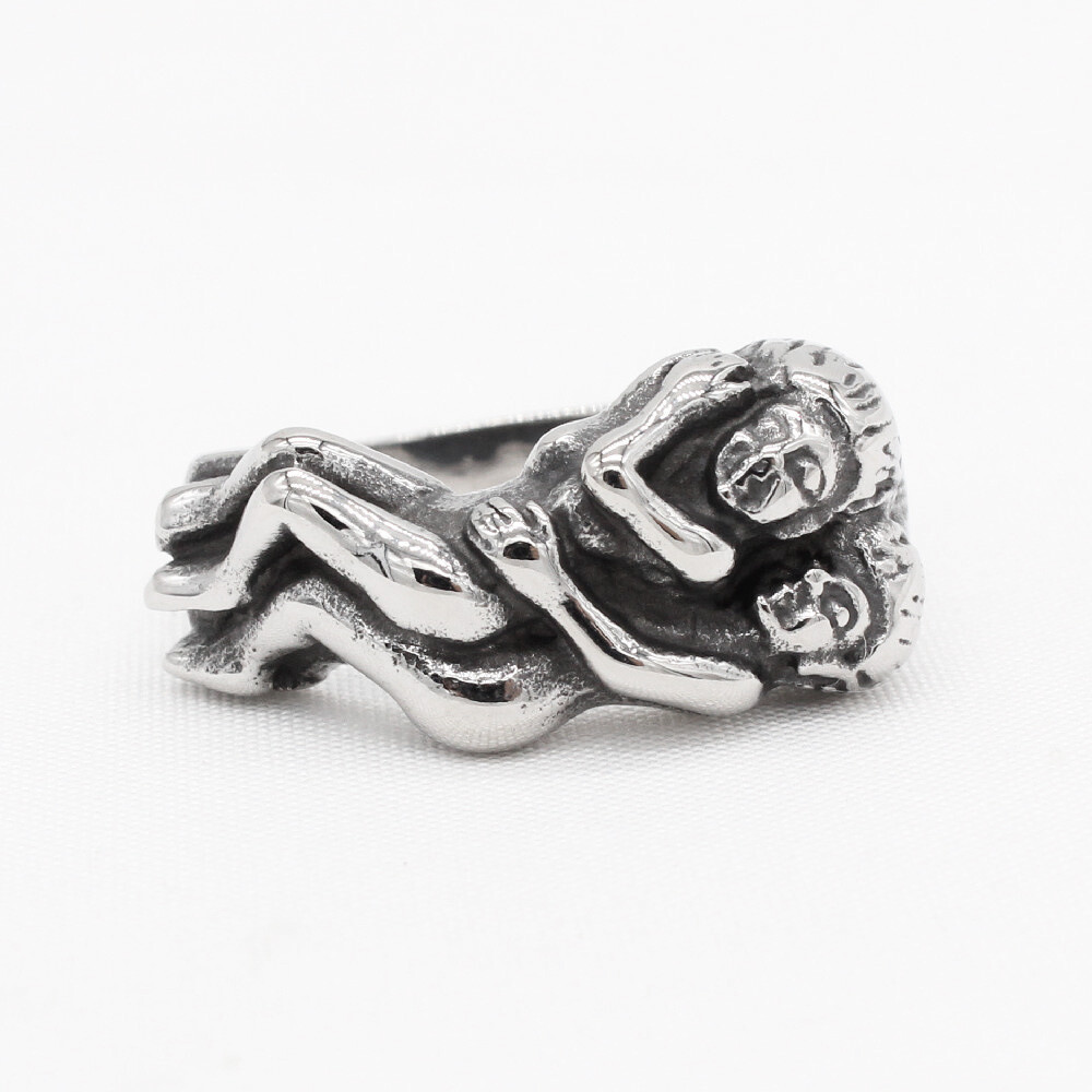 Gothic Different Sexual Position Ring Stainless Steel Unique Men Women Sexy Ring