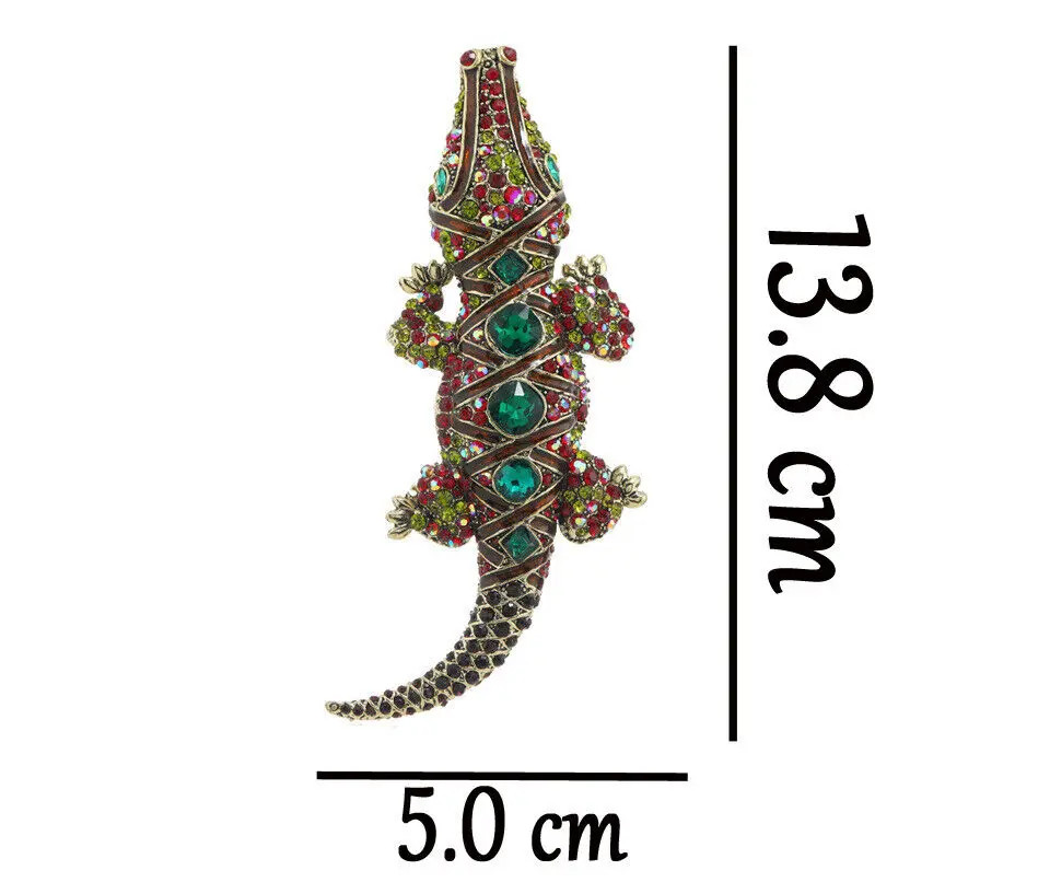 Vintage Style Multi-color Animal Brooch Pin Pendant Rhinestone Crystal
