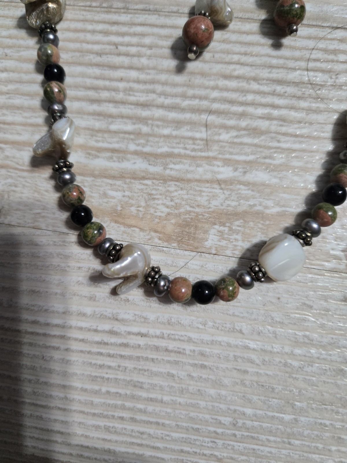 Mixed Stone Toggle Necklace & Dangle Earrings Set