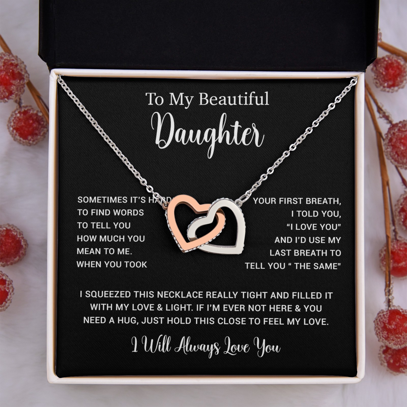 To My Daughter Necklace, Gift for Daughter from Dad, Father Daughter Necklace
