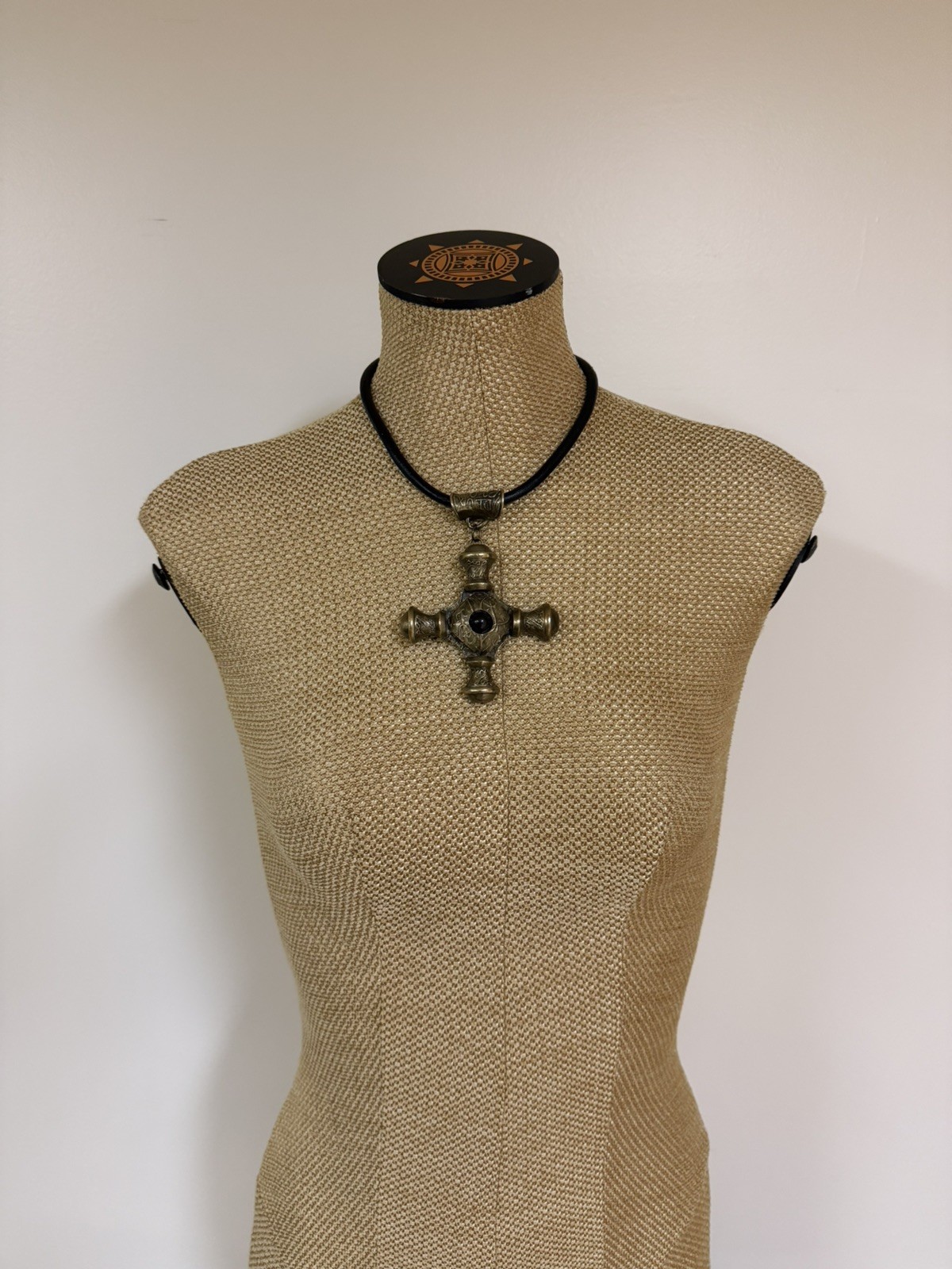 Donna Karan & Co Vintage Signature Bronze Large Cross
