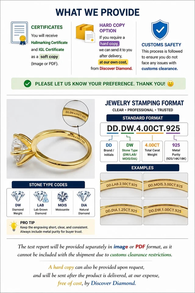 0.4 Ct Lab-Grown Diamond Engagement Ring, 14K White Gold Plated 925 Silver