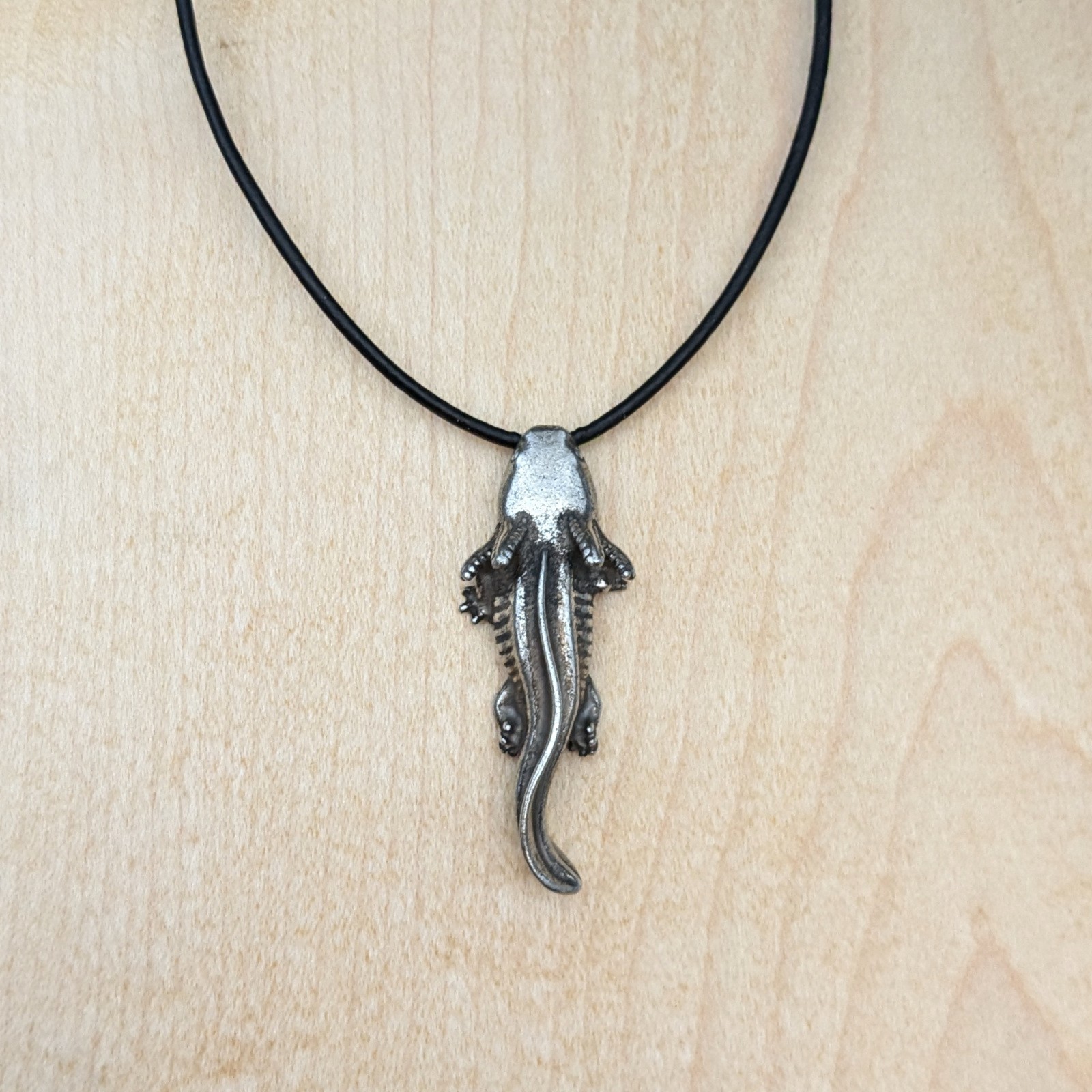 Axolotl Necklace – Pewter Salamander Pendant