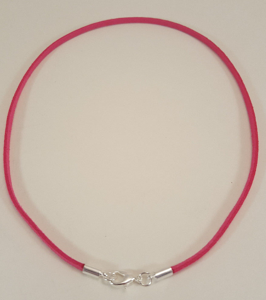 Suede Lightweight Surfer Choker Necklace 3mm with Silver Lobster Clasp- Unisex