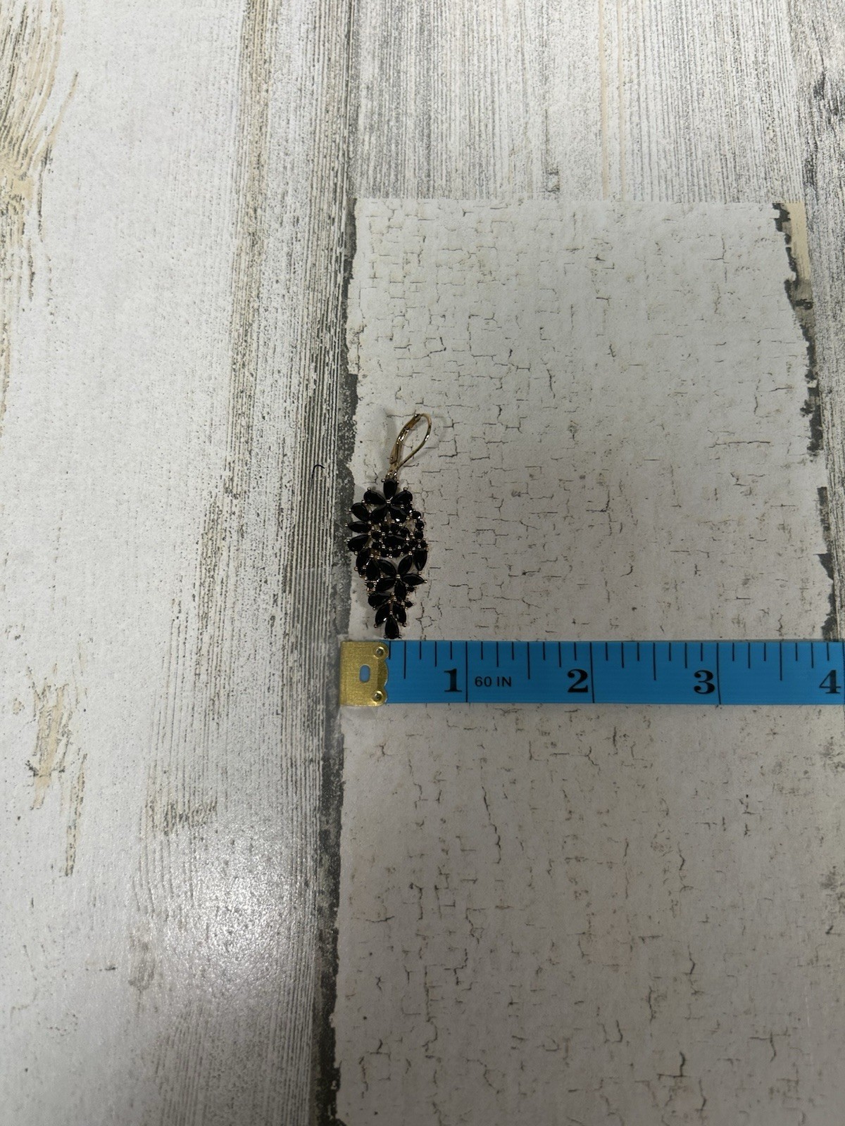 JTV Black Spinel 18k Yellow Gold Over SS Earrings 7.37ctw