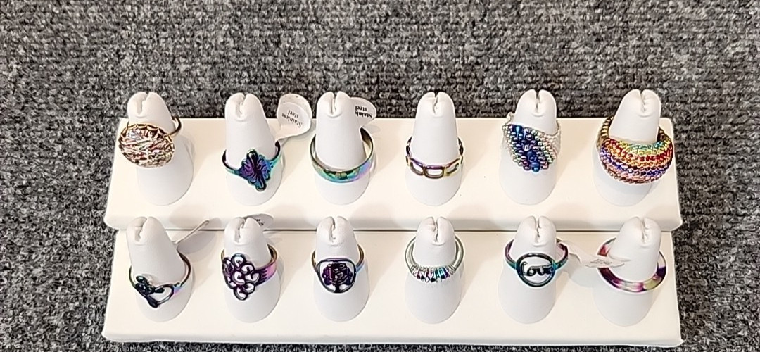 Jewelry 12 Rings Rainbow Collection See Description Lot #211