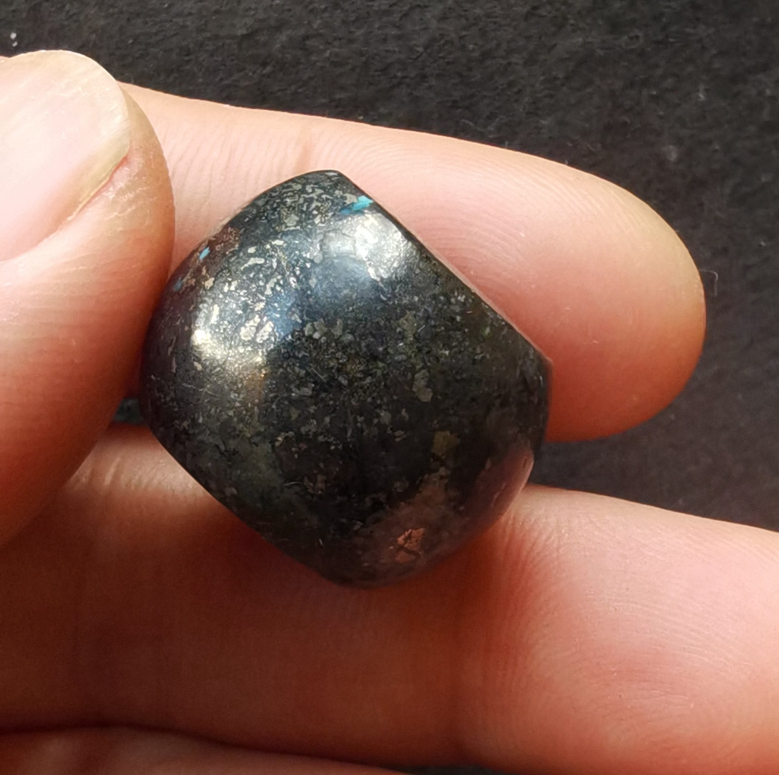 13.1g,barrel tube Genuine natural brown blue Hubei Turquoise stone pendant loose