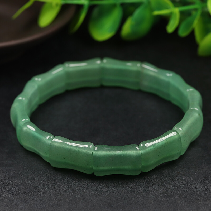 7.5″ Grade A 100% Natural Emerald Green Jade Bangle Bracelet Aventurine