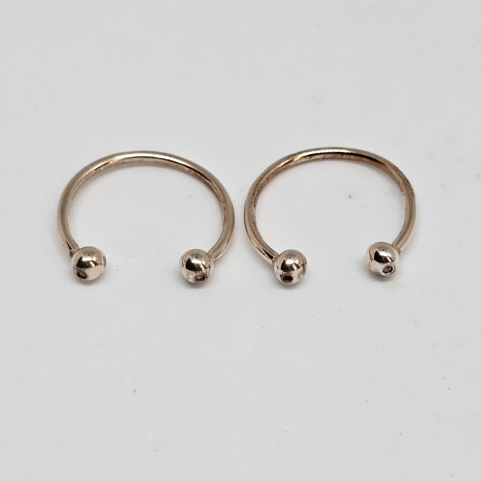 La Soula Jewelry Two Rings Rose Gold Plated Women’s One Size Stackable Open Ring
