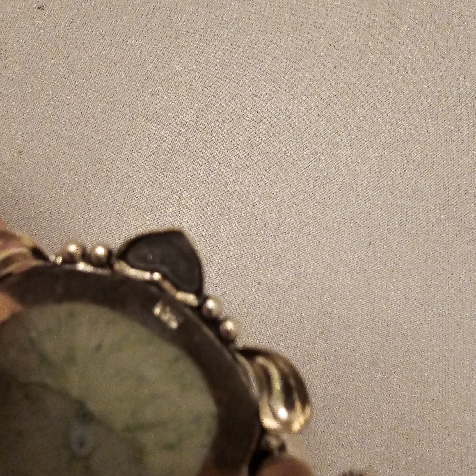 Green Stone Unknown Gemstones in 925 Sterling Silver Pendant About 3 Inches