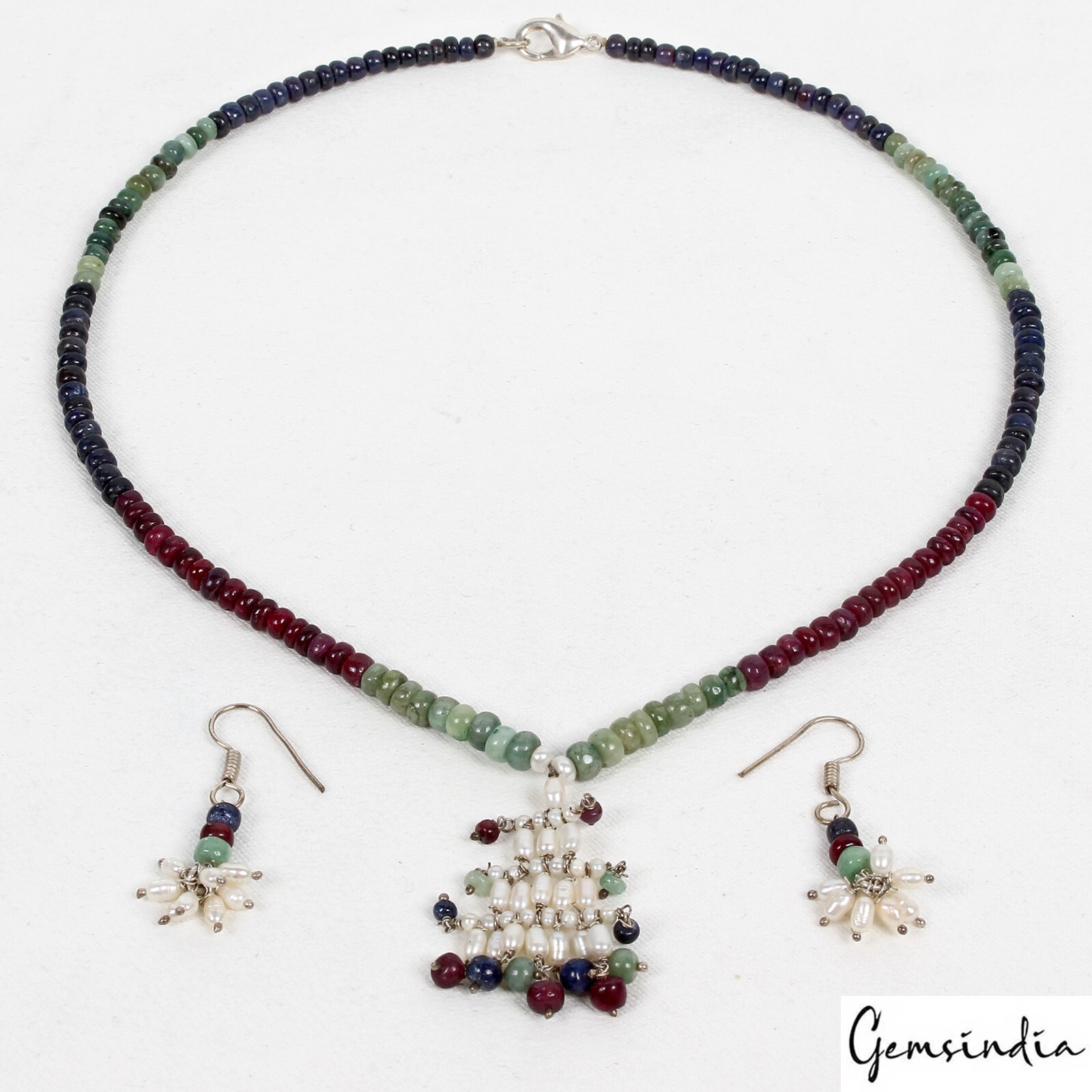 148.25 Ct Natural Multi Gems Handmade Round Beaded Gemstone Beautiful Necklace