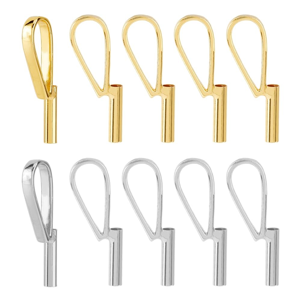10Pcs 2 Colors Vertical Pin to Pendant Brooch Pendant Converters Alloy Brooch…