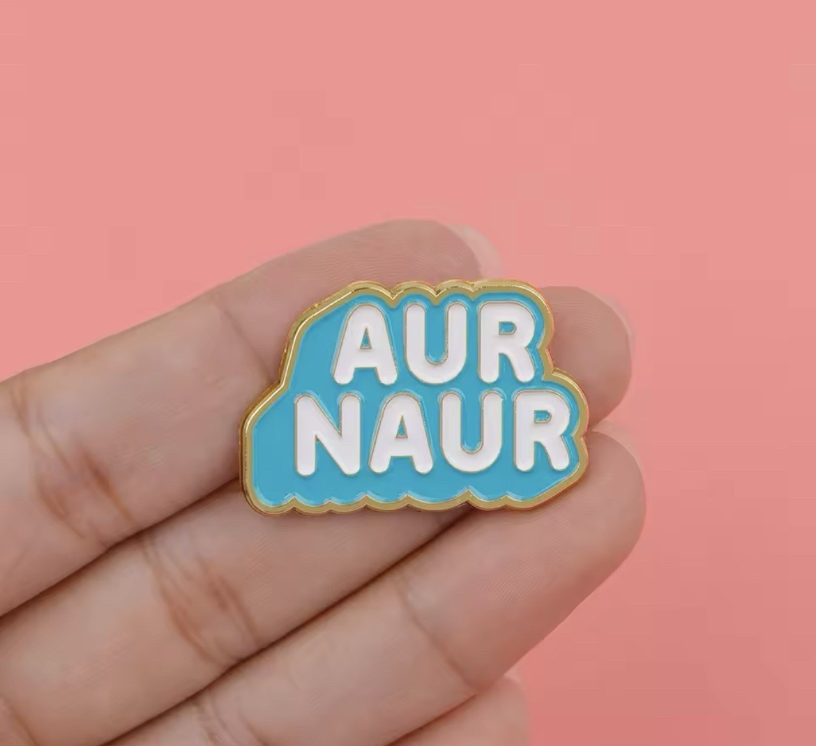 Funny Aur Naur Style 1pc Pin Rubber Pin Backer Slang Pin Aur Naur Fun Pin Enamel