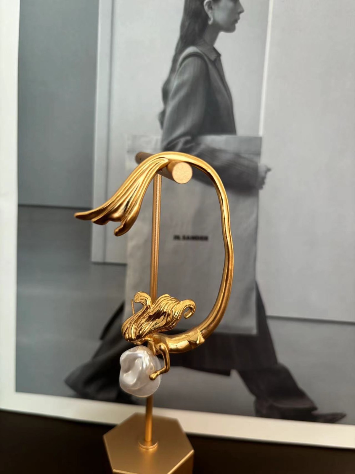 AUTHENTIC Super High Quality Schiaparelli Baroque Pearl Gold Mermaid Earrings