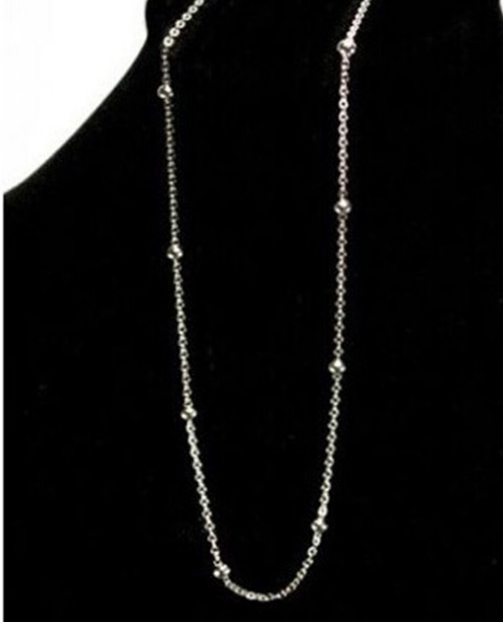 Women Gold Plated Titanium Stainless Steel 3mm Bead Chain Choker Necklace 14-18″
