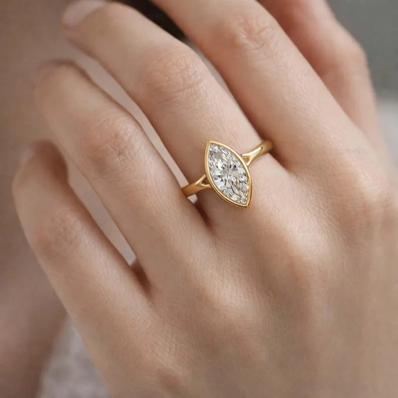 Moissanite Ring, Brass Gold Alloy ,Red Gemstone Ring ,Women Gift for her