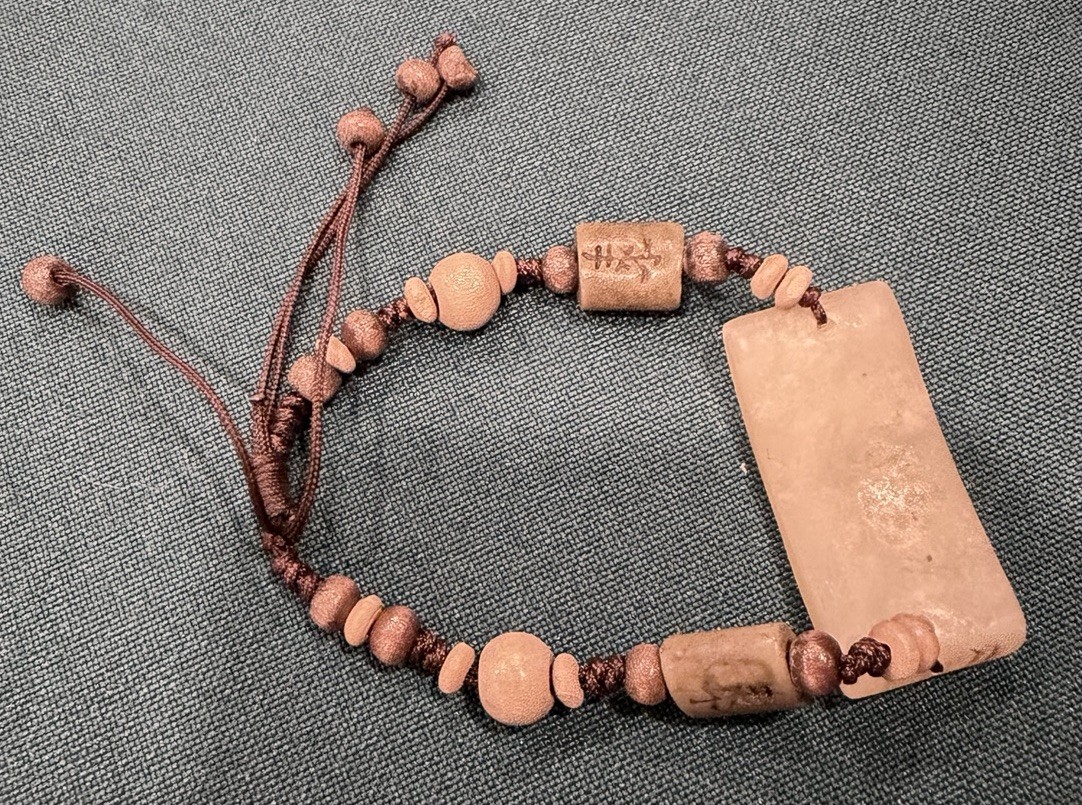 Handmade Wood Bracelet Lot 3 Pc Adjustable Stretch Purple Bead Boho Natural