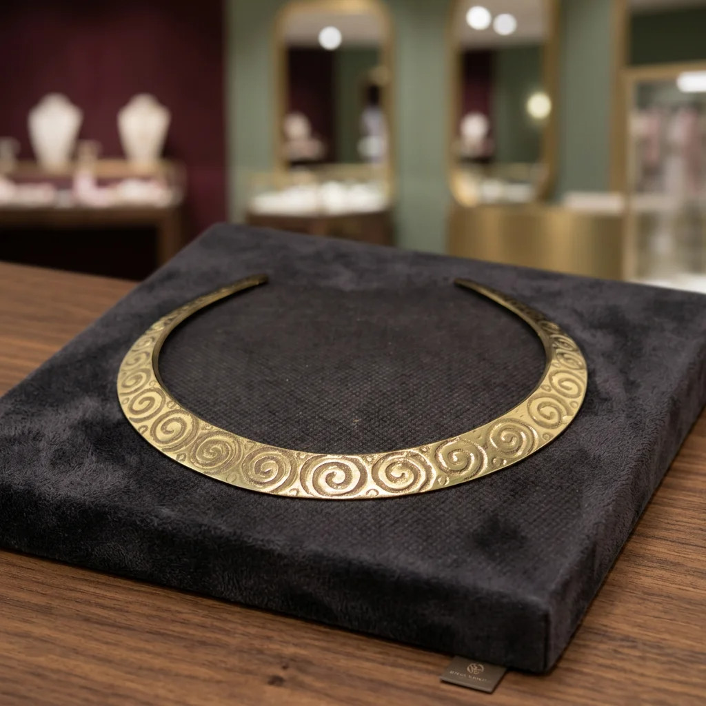 Brass Hasli Necklace Traditional Indian Collar Choker Jewelry