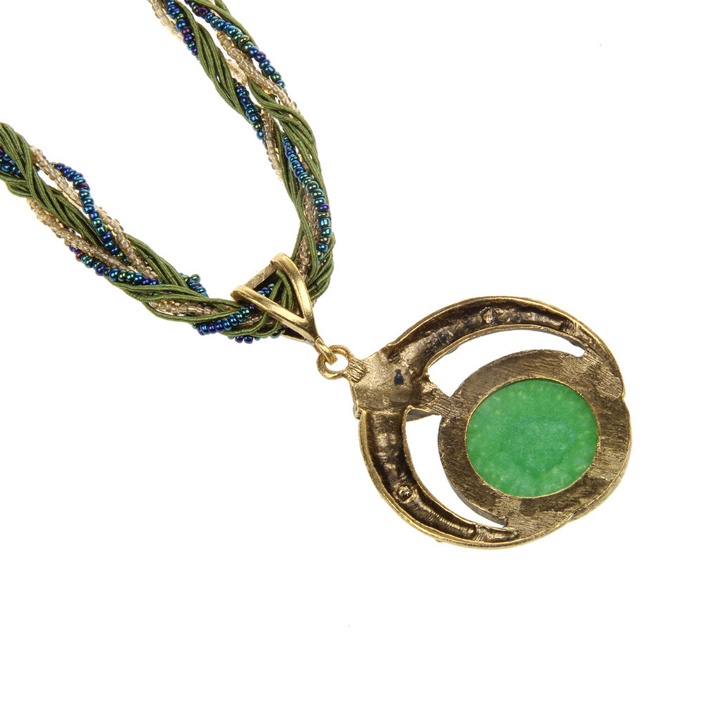 Women Lady Retro Vintage Bohemian Necklace Rope Chain Rhinestone Pendent Jewelry