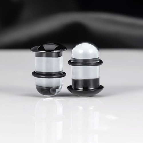 Glass Ear Stretching Kit 0.5mm Increment Gauges 16G – 00G 8.5mm-10mm Black