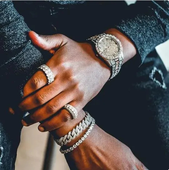High Quality lced Out Bling Cz Men ‘s Ring Jewelry Luxury Full CZ Fashion Rings