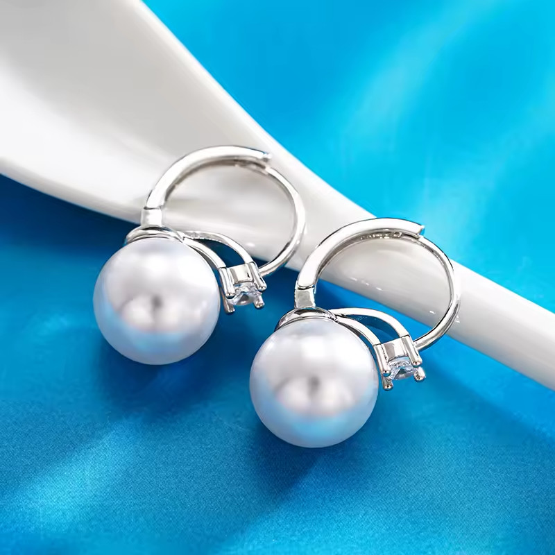 Imitation Pearl Dangle Earrings Engagement Temperament Female Jewelry