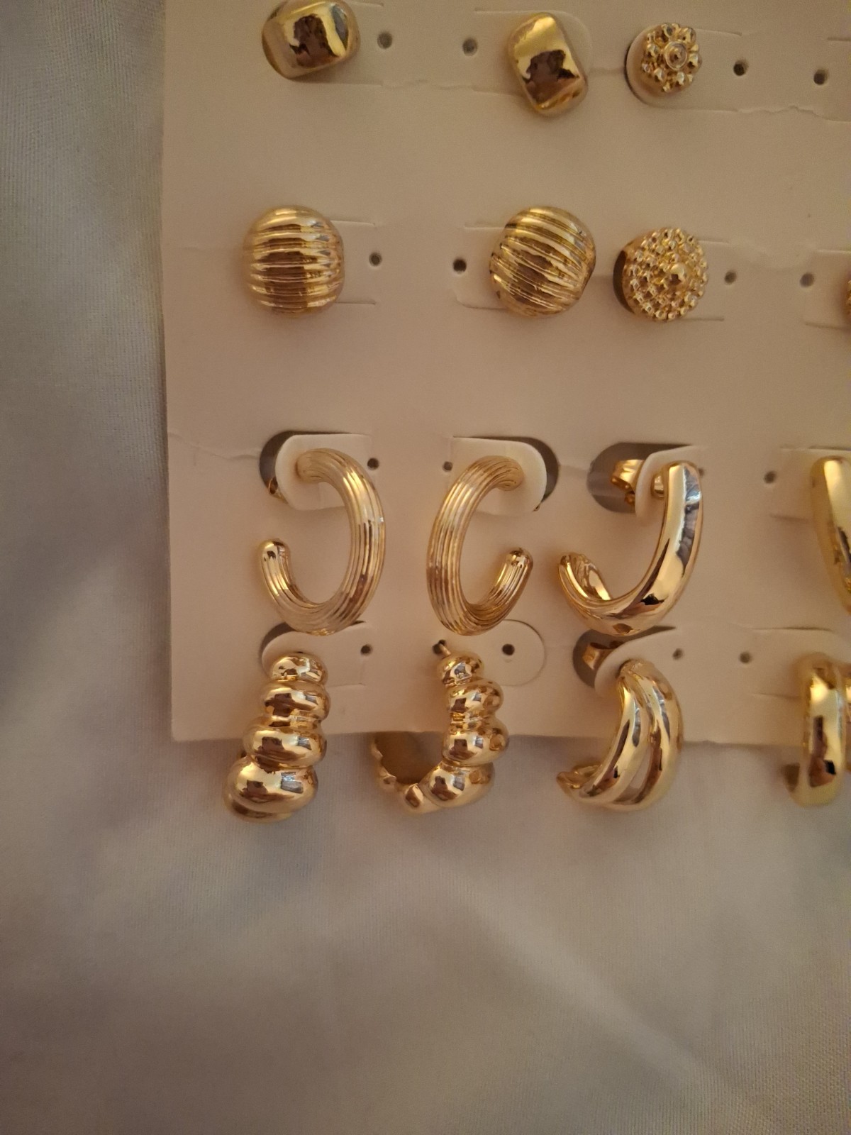 8 Pairs Of Gold Nickel Free Earrings From Target- A New Day NEW W TAGS