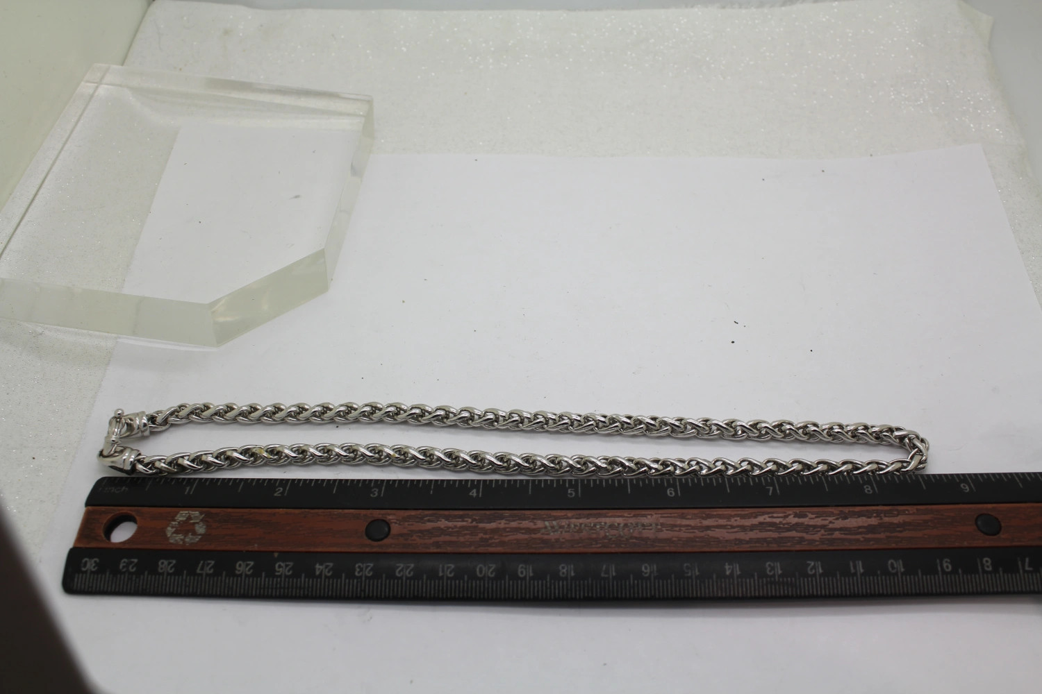 .925 S.S. THICK WHEAT CHAIN necklace 18″ #