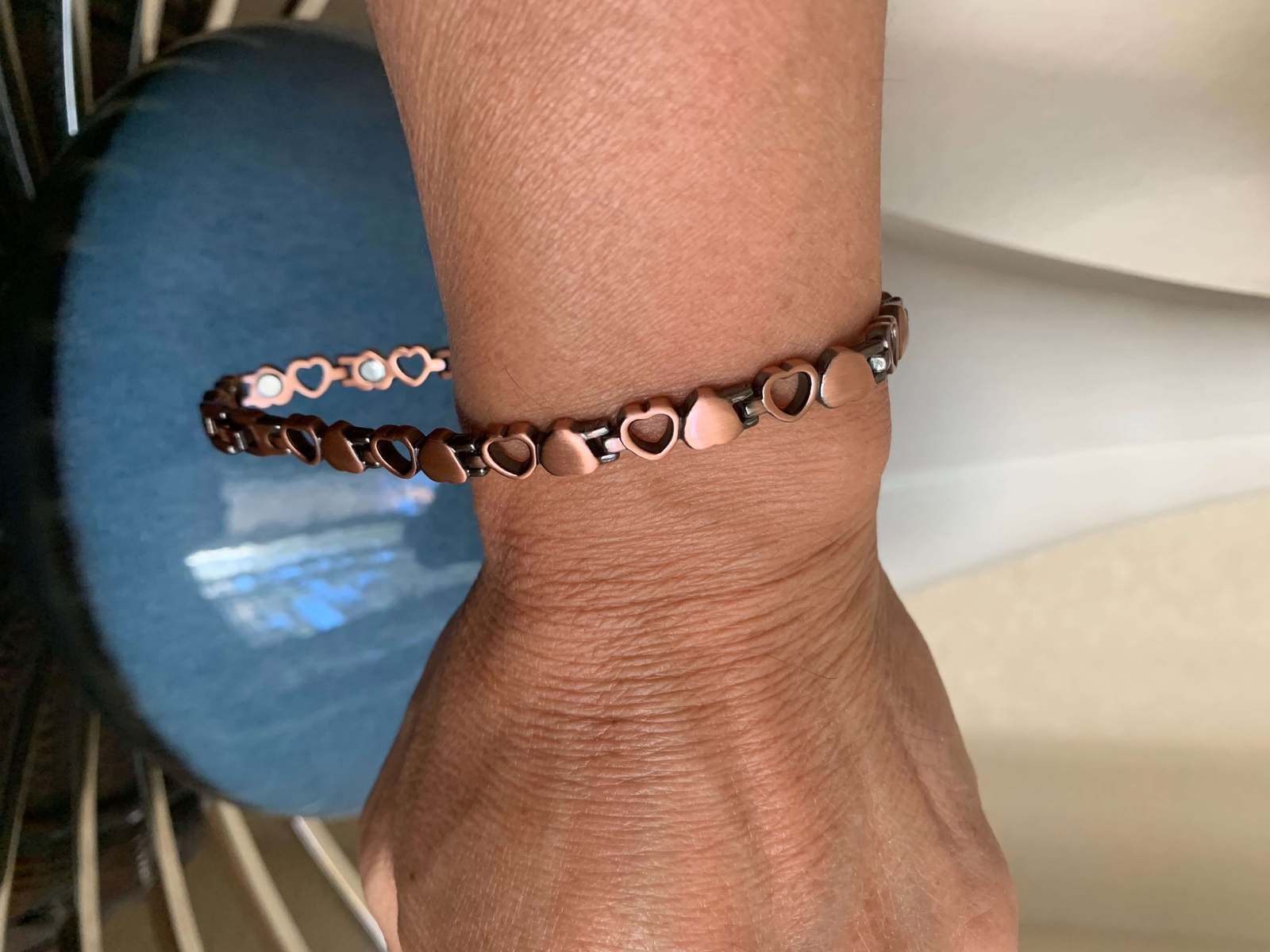 Heart Copper Magnetic Anklet Max Magnet Men Women Restore Balance Energy Power