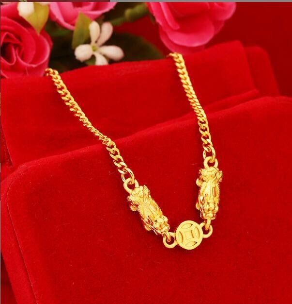 Brave set 22K 23K 24K Thai Baht Gold Filled Yellow GP Necklace