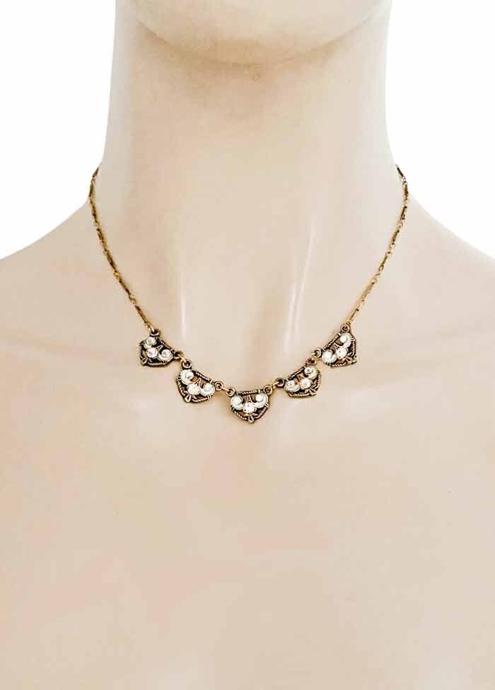 Dainty Vintage Inspired Everyday Neutral Necklace By Anne Koplik Made In USA