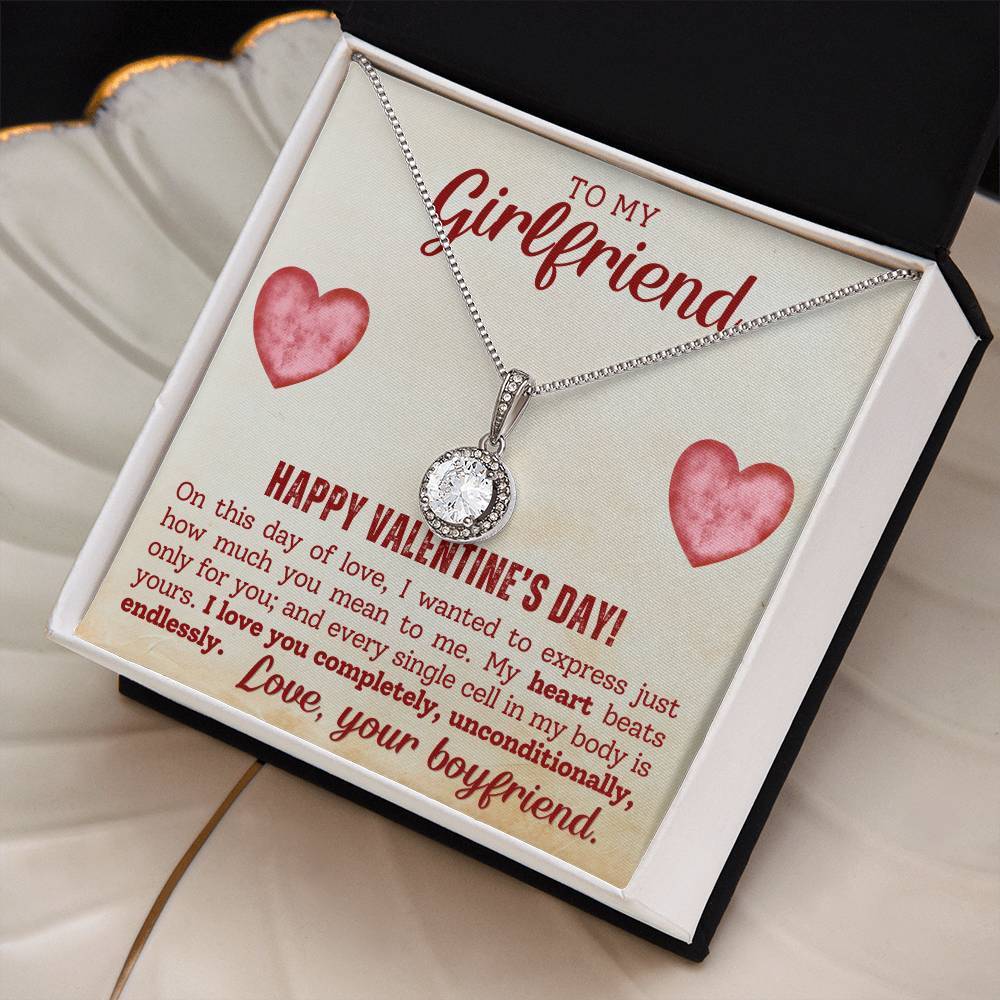 To My Girlfriend Necklace, Birthday Anniversary Valentine Gift for Girlfriend