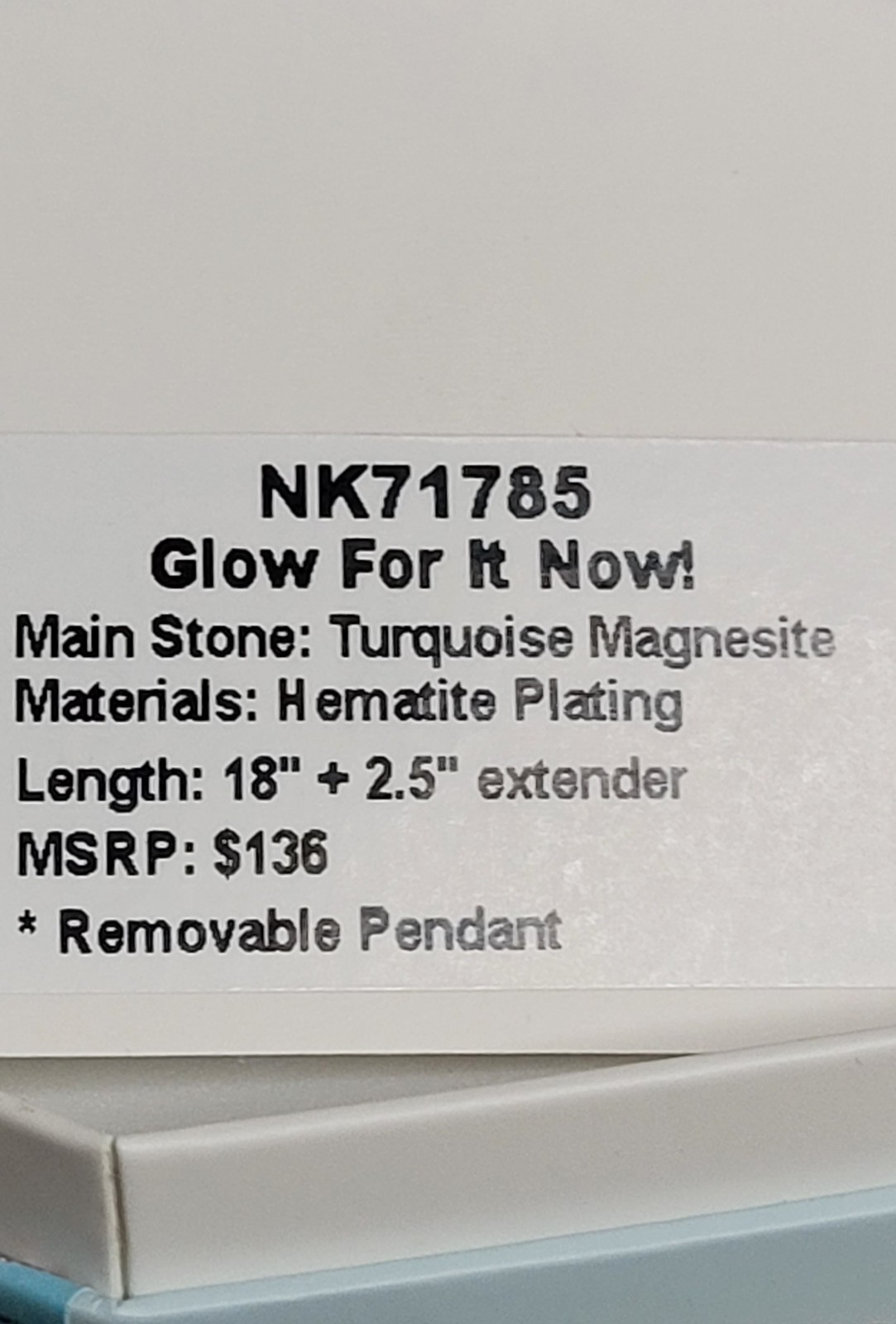 Bomb Party December 2025 Pendant “Glow For It Now” Hematite Plating